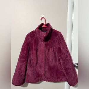 Colleen Lopez Deep Red Teddy Jacket